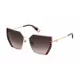 Okulary przeciwsłoneczne damskie FURLA SFU786V570AHL, oprawka z acetatu w kolorze havana brown, soczewki brązowe gradientowe 57/14/140 mm