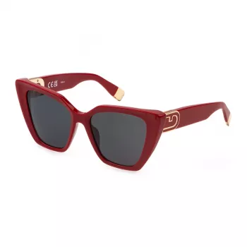 Okulary przeciwsłoneczne damskie Furla SFU879-5409LB - Oprawka acetatowa, ochrona UV400, soczewki 54mm