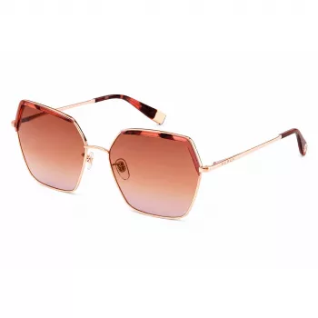 Okulary przeciwsłoneczne FURLA dla kobiet SFU599V58300K Motyl Havana Oprawa acetatowa Brązowe soczewki gradientowe 58mm