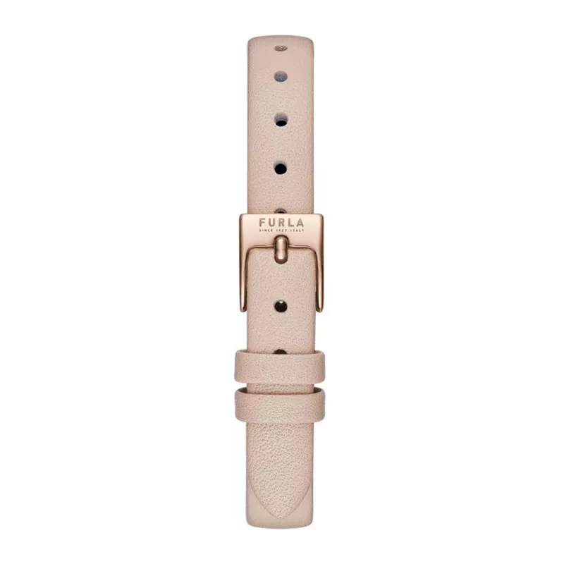 Zegarek damski FURLA WW00018008L3 38mm Stal nierdzewna Kwarcowy Analogowy Srebrna tarcza Czarny pasek skórzany