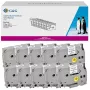 G&G 20101 Kompatybilna taśma etykietująca Brother TZe-221, 9mm x 8m, czarny na białym, laminowana, 10 szt.
