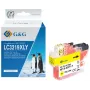 G&G Kompatybilny z Brother LC-3219Y Żółty Tusz o Wysokiej Wydajności (13990)