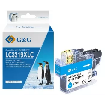 G&G Kompatybilny Tusz do Brother LC-3219C Cyan (13992) – Wydajność 1500 Stron