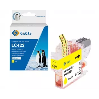 G&G Kompatybilny żółty wkład z tuszem do Brother LC422Y (550 stron) 20583