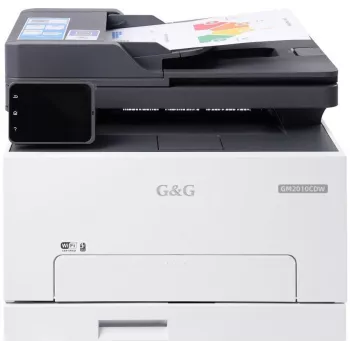 G&G GM2010CDW Kolorowa Laserowa Drukarka Wielofunkcyjna 3w1, 20 str./min, Duplex, Wi-Fi, Ekran Dotykowy