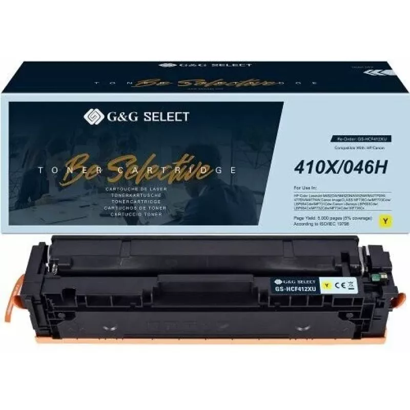 G&G GS-HCF412XU Kompatybilny wkład tonerowy żółty (HP 412X / CF412X) - 9 000 stron