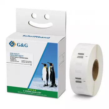 Etykiety G&G 25mm x 54mm Czarny na Białym Kompatybilne z Dymo 11352 / S0722520