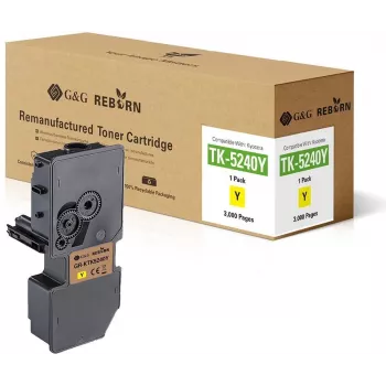 G&G Reborn regenerowana żółta kaseta z tonerem do Kyocera TK-5240Y – 3000 stron (21307)