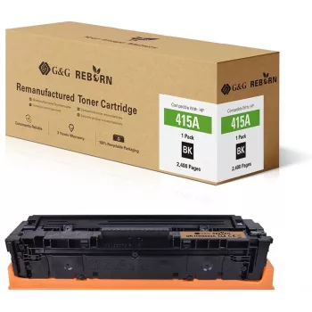 G&G Reborn Toner Cartridge Zamiennik HP 415A Czarny 2400 Stron Remanufactured 21269