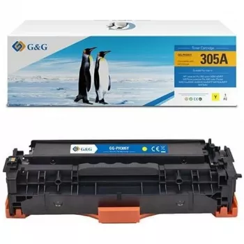 G&G Toner Kompatybilny z HP 305A / CE412A (Żółty, Standardowa Wydajność)