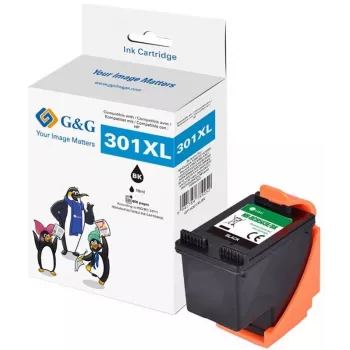 G&G XL Tusz Czarny Kompatybilny z HP 301XL (CC563EE) - Wysoka Wydajność