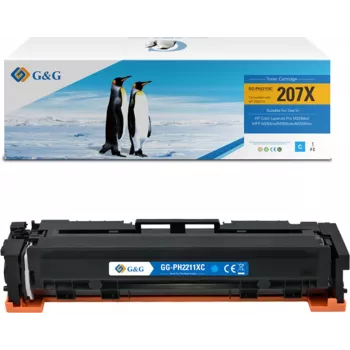 G&G XL Toner Kompatybilny z HP 207X / W2211X (Z Chipem) (19462) - Cyan