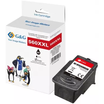 G&G XXL Wkład atramentowy kompatybilny z Canon PG-560XL (czarny, wysoka wydajność)