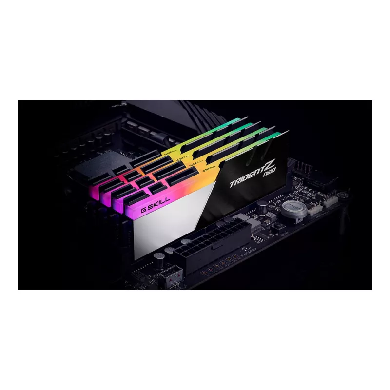 G.Skill Trident Z Neo 128GB (4x32GB) DDR4 3600MHz CL18 Zestaw pamięci do komputera stacjonarnego - Czarny/Srebrny RGB