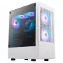 GAMDIAS Talos E3 MESH Obudowa Gaming Mid-Tower, Biała, Szkło Hartowane, 4x120mm Wentylatory ARGB, ATX/Micro-ATX/Mini-ITX, Mesh Panel Przedni