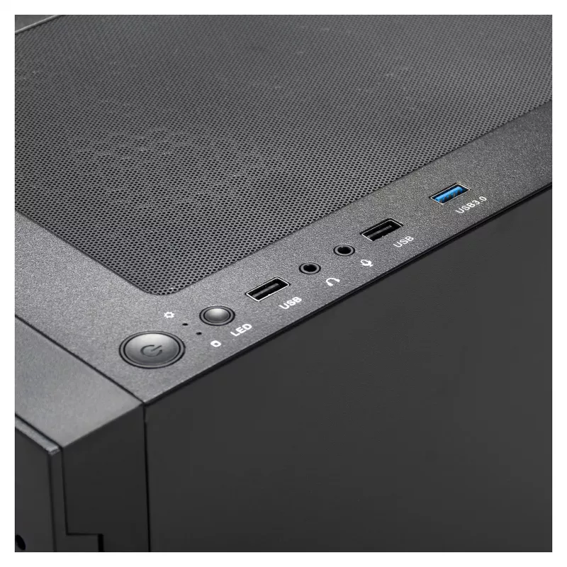 Obudowa Gamdias Talos E3 Mesh RGB Mid Tower ATX z hartowanymi szkłami (czarna)