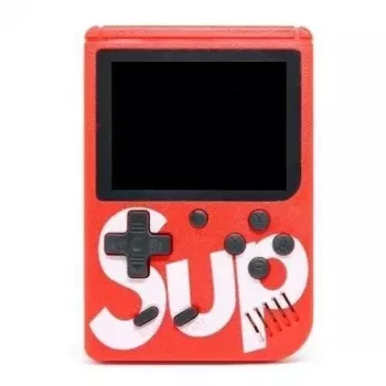GameBox R1 8-bitowa Przenośna Konsola Retro z 400 Grami, 3-calowy LCD, Kabel RCA, Czerwony