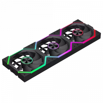 Gamemax FN12A-N2 WL Wentylator obudowy Czarny