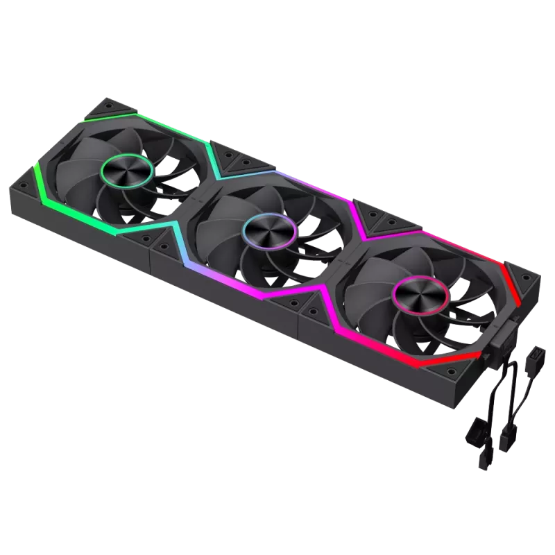 Gamemax FN12A-N2 WL-R Wentylator obudowy Czarny