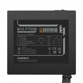 GAMEMAX MAX P750B 750W Bronze Non-Modular Power Supply