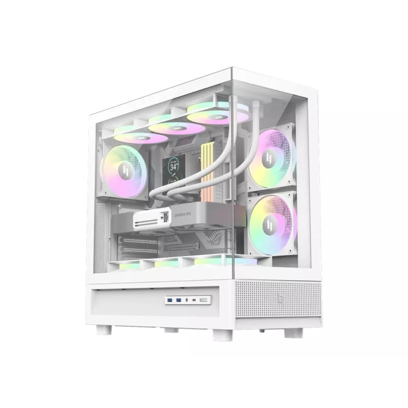 Gamemax NEX C51 WH ATX/BTF Mid Tower PC Case White