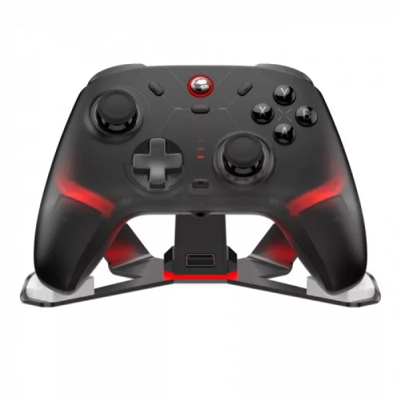 GameSir Cyclone 2 Tri-Mode Bezprzewodowy Kontroler Gamingowy z Gałkami i Triggerami Hall Effect, Podświetleniem RGB, Programowalnymi Przyciskami Tyłu, 6-Osiowym Żyroskopem, Baterią 20h - Czarny