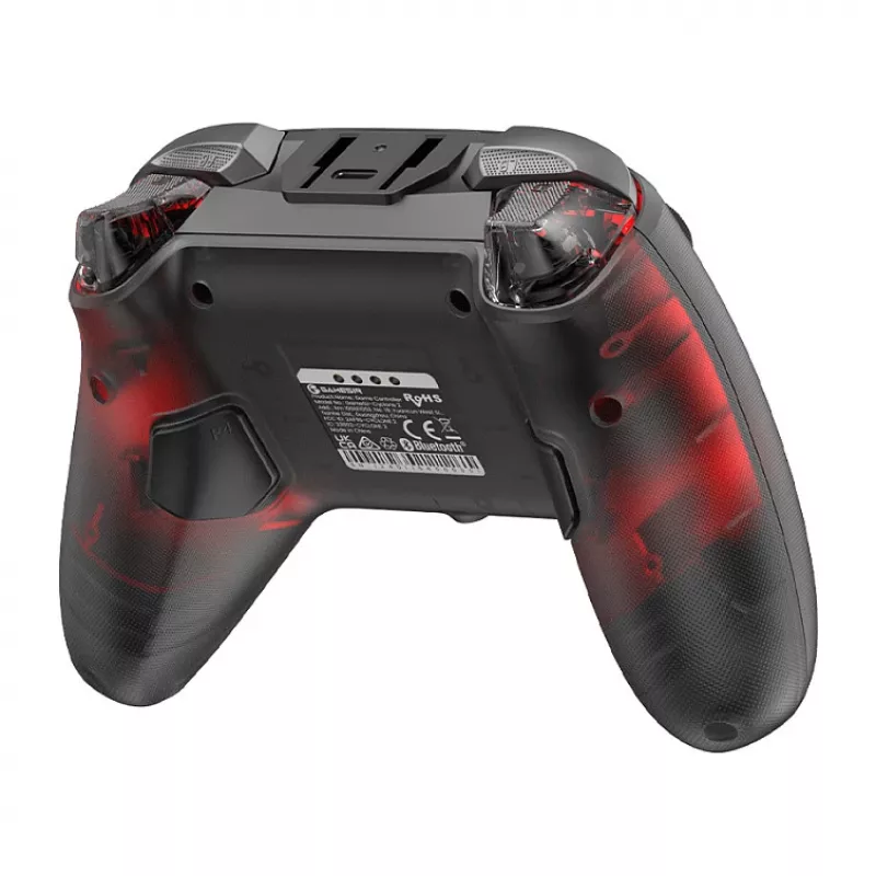 GameSir Cyclone 2 Tri-Mode Bezprzewodowy Kontroler Gamingowy z Gałkami i Triggerami Hall Effect, Podświetleniem RGB, Programowalnymi Przyciskami Tyłu, 6-Osiowym Żyroskopem, Baterią 20h - Czarny