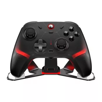 GameSir Cyclone 2 Tri-Mode Bezprzewodowy Kontroler Gamingowy z Gałkami i Triggerami Hall Effect, Podświetleniem RGB, Programowalnymi Przyciskami Tyłu, 6-Osiowym Żyroskopem, Baterią 20h - Czarny