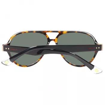 GANT GRS2003TOBLK2 Męskie okulary przeciwsłoneczne prostokątne - czarna oprawka, szare szkła, 58mm