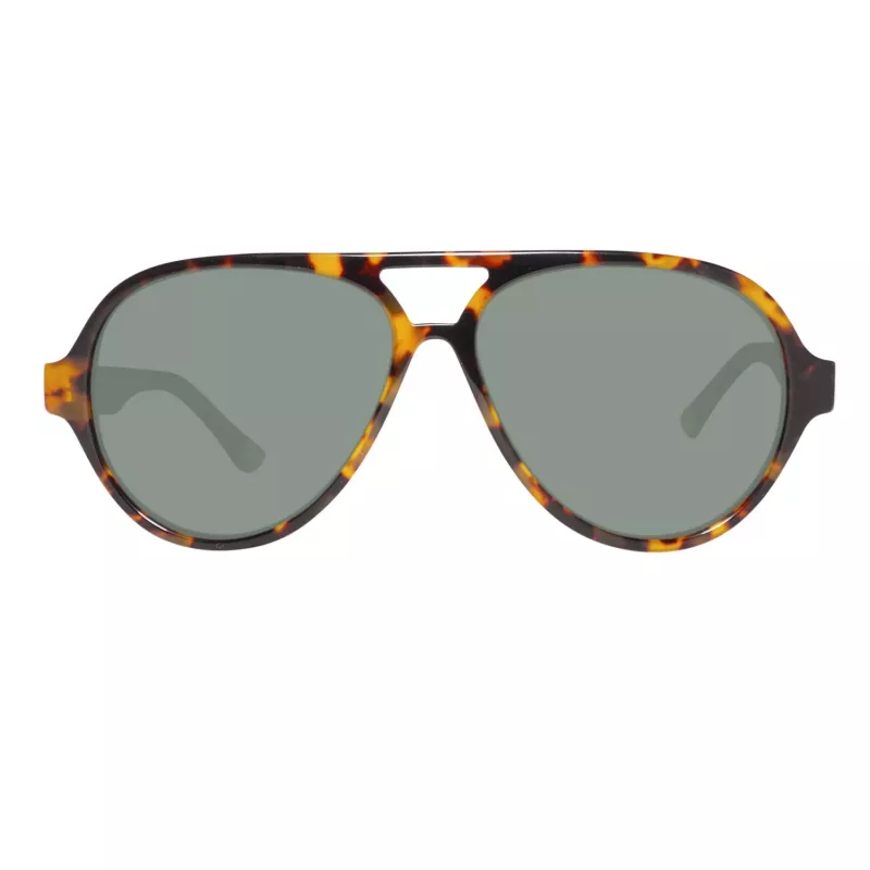 GANT GRS2003TOBLK2 Męskie okulary przeciwsłoneczne prostokątne - czarna oprawka, szare szkła, 58mm
