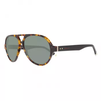 GANT GRS2003TOBLK2 Męskie okulary przeciwsłoneczne prostokątne - czarna oprawka, szare szkła, 58mm