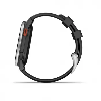 Garmin Approach S44 Silver Aluminium Bezel with Black Silicone Band