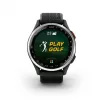 Garmin Approach S44 Silver Aluminium Bezel with Black Silicone Band