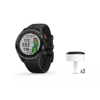 Garmin Approach S62 GPS Golf Smartwatch z 3 czujnikami CT10 Club Tracking, czarny