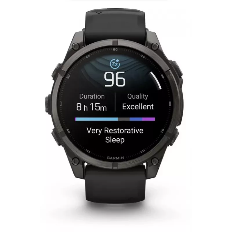 Garmin fenix 9 – 47mm, Carbon Grey DLC Titanium z czarnym silikonowym paskiem
