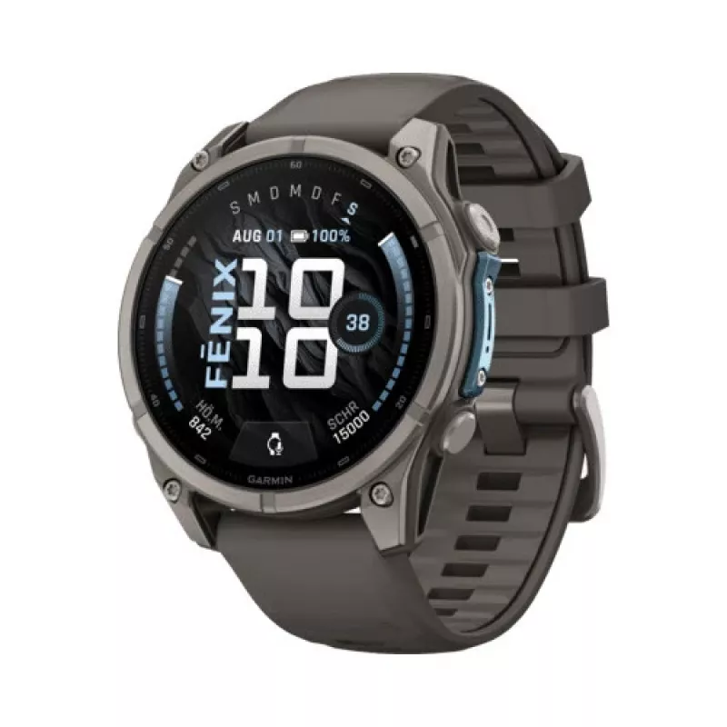 Garmin Fenix 9 – 47 mm tytanowy z silikonowym paskiem Pebble Grey