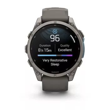 Garmin Fenix 9 – 47 mm tytanowy z silikonowym paskiem Pebble Grey