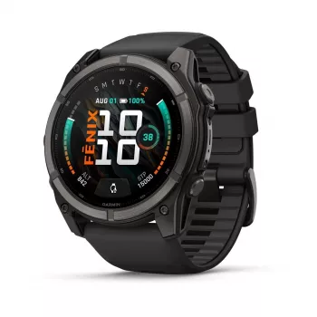 Garmin fenix 9 – 51 mm, Carbon Grey DLC Titanium z czarnym silikonowym paskiem 010-04763-11
