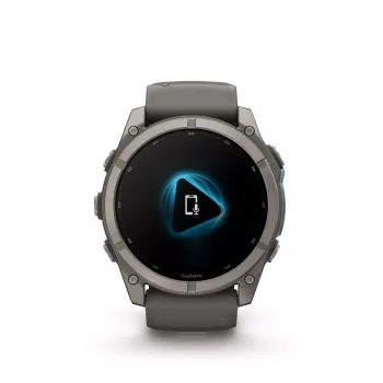 Garmin fenix 9 – 51 mm, tytanowy z silikonowym paskiem Pebble Grey 010-04763-01