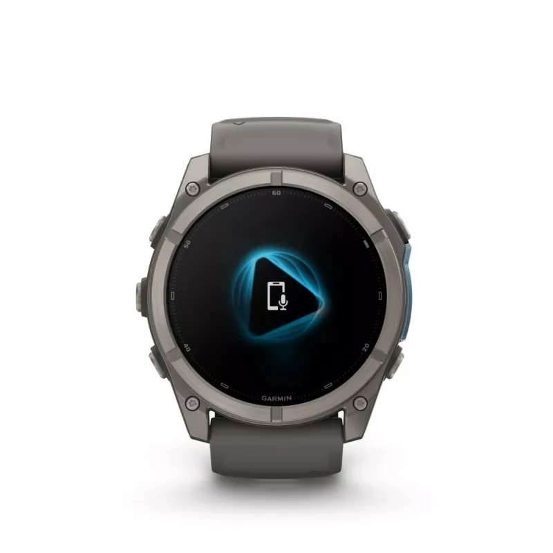 Garmin fenix 9 – 51 mm, tytanowy z silikonowym paskiem Pebble Grey 010-04763-01