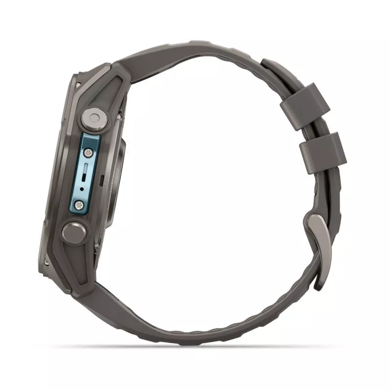 Garmin fenix 9 – 51 mm, tytanowy z silikonowym paskiem Pebble Grey 010-04763-01