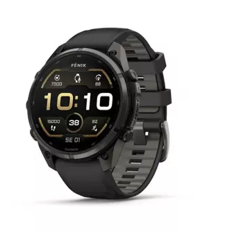 Garmin Fenix 9 Pro – 47mm Carbon Gray DLC Titanium z czarnym/pebble grey silikonowym paskiem