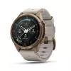 Garmin Fenix 9 Pro – inReach, 43mm Autumn Gold Titanium z opaską silikonową Cream/French Grey