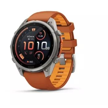 Garmin Fenix 9 Pro – inReach, 47mm Tytan z paskiem silikonowym Autumn Orange/Spark Orange
