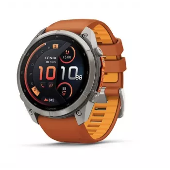 Garmin Fenix 9 Pro – inReach, 51mm Tytan z Paskiem Silikonowym Autumn Orange/Spark Orange