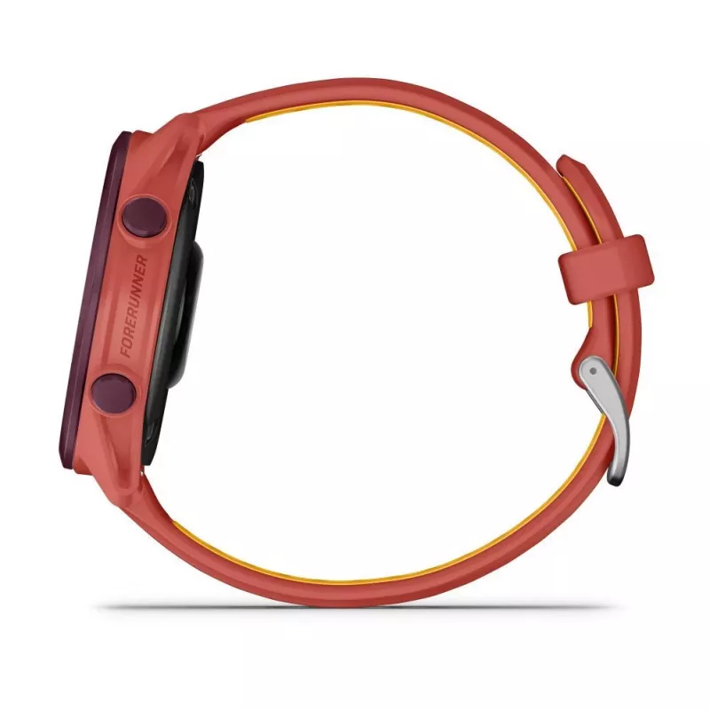 Garmin Forerunner 170 Music GPS Running Watch, Berry Case with Red Pink/Mango Band