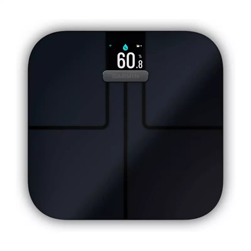 Garmin Index S2 Inteligentna waga Czarna z Wi-Fi, analizą składu ciała, 16 profili użytkowników