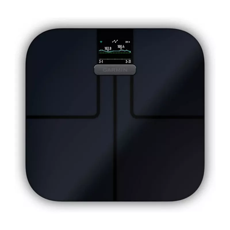 Garmin Index S2 Inteligentna waga Czarna z Wi-Fi, analizą składu ciała, 16 profili użytkowników