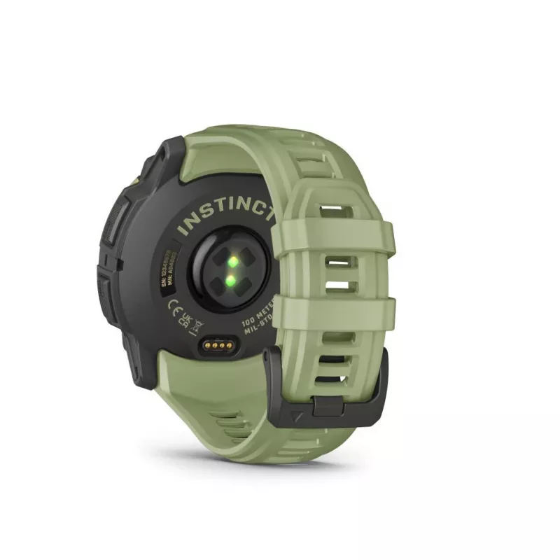 Garmin Instinct 3 50mm AMOLED Fern Green Smartwatch z zielonym paskiem silikonowym