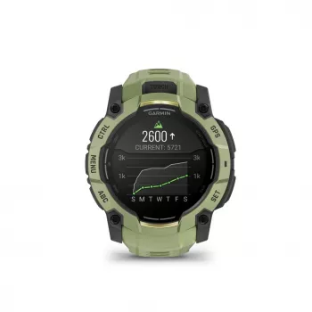 Garmin Instinct 3 50mm AMOLED Fern Green Smartwatch z zielonym paskiem silikonowym